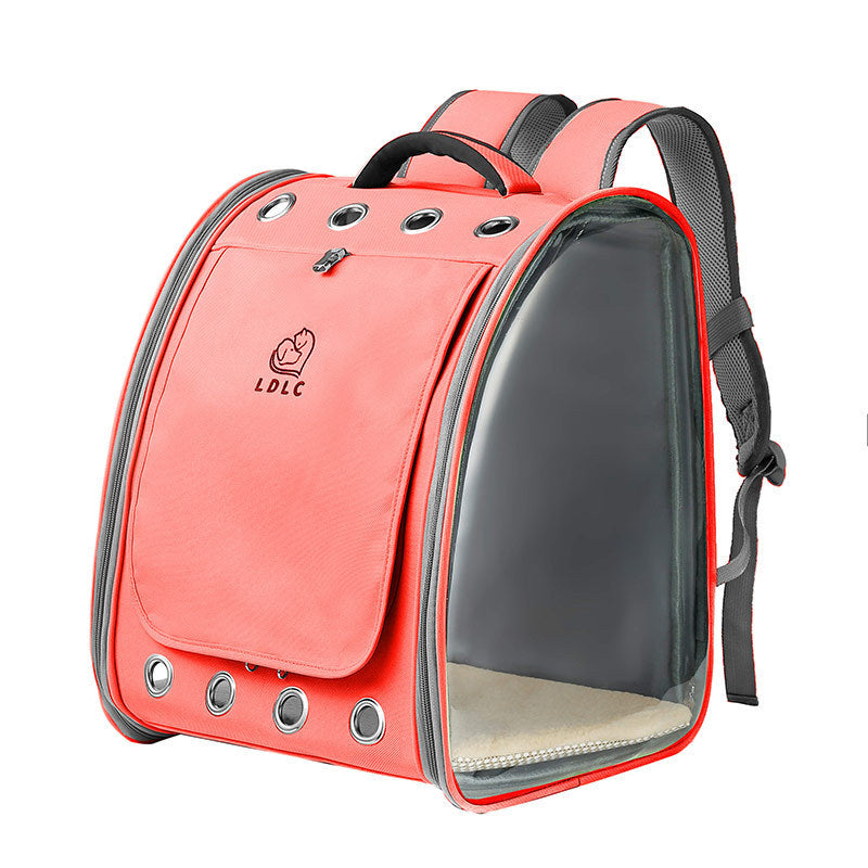 Haustier-Rucksack aus volltransparentem PVC