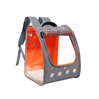 Haustier-Rucksack aus volltransparentem PVC