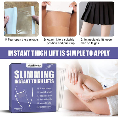 Invisible Thin Leg Stickers Fast Lifting Thigh Line Wrinkle Flabby Sagging Skin Tightening Tape Instantly Firming Skin