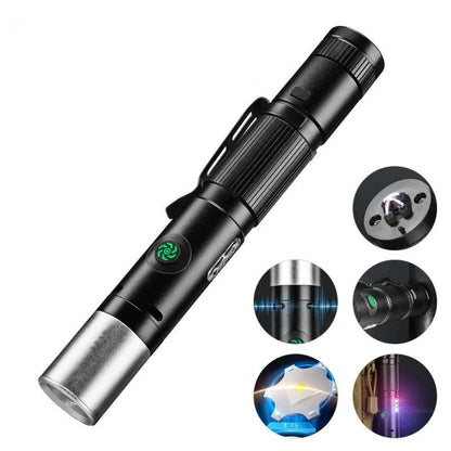 Multi-Functional Portable Self Defense Flashlight