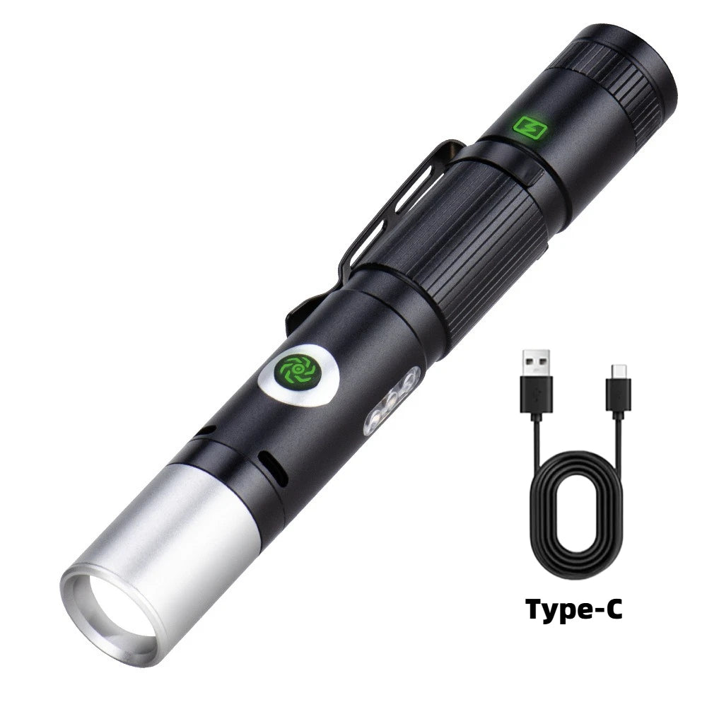 Multi-Functional Portable Self Defense Flashlight