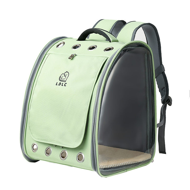 Haustier-Rucksack aus volltransparentem PVC