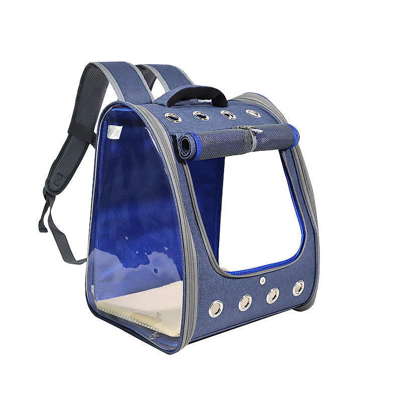 Haustier-Rucksack aus volltransparentem PVC