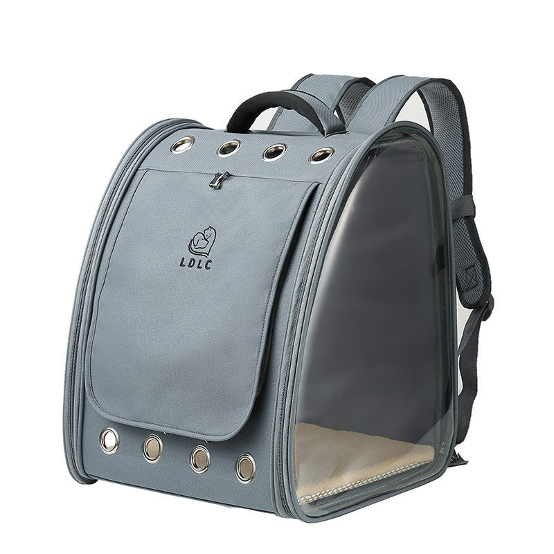 Haustier-Rucksack aus volltransparentem PVC