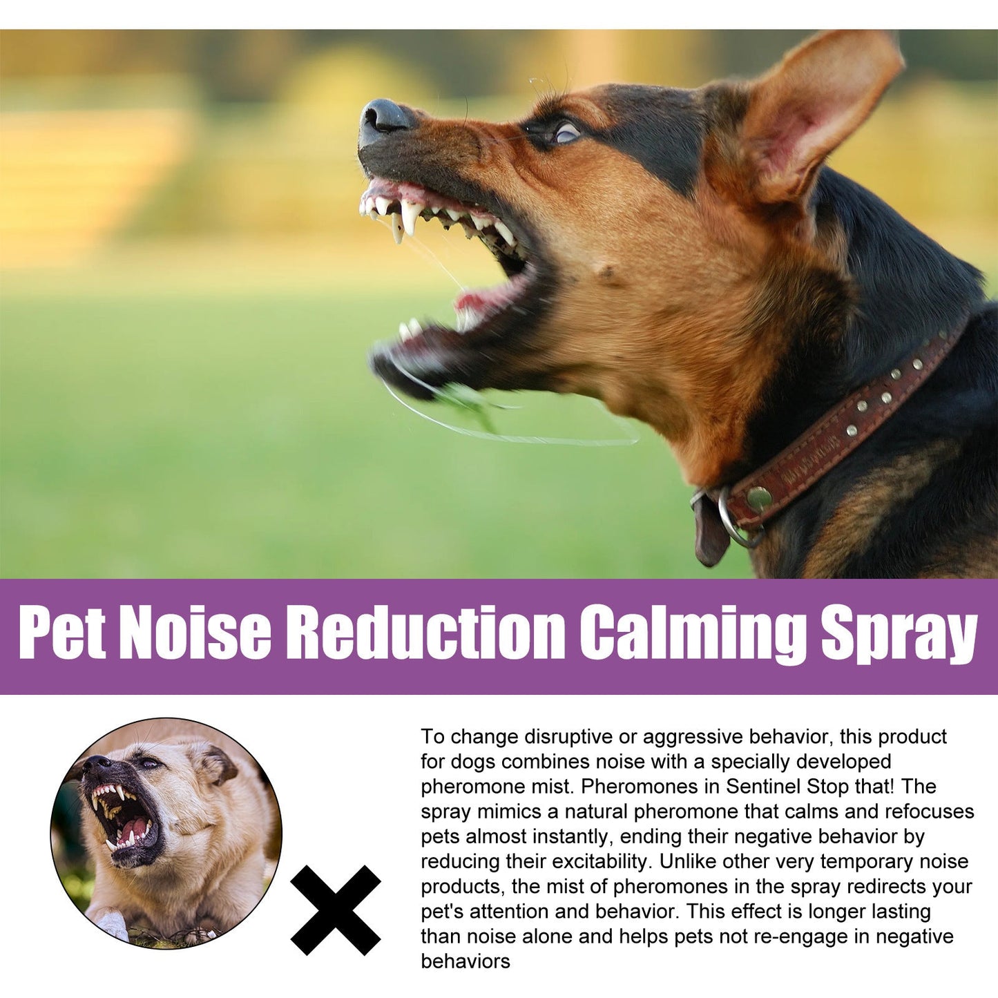 Vaporisateur anti-bruit pour animaux de compagnie Apaisant pour animaux de compagnie d'humeur calme