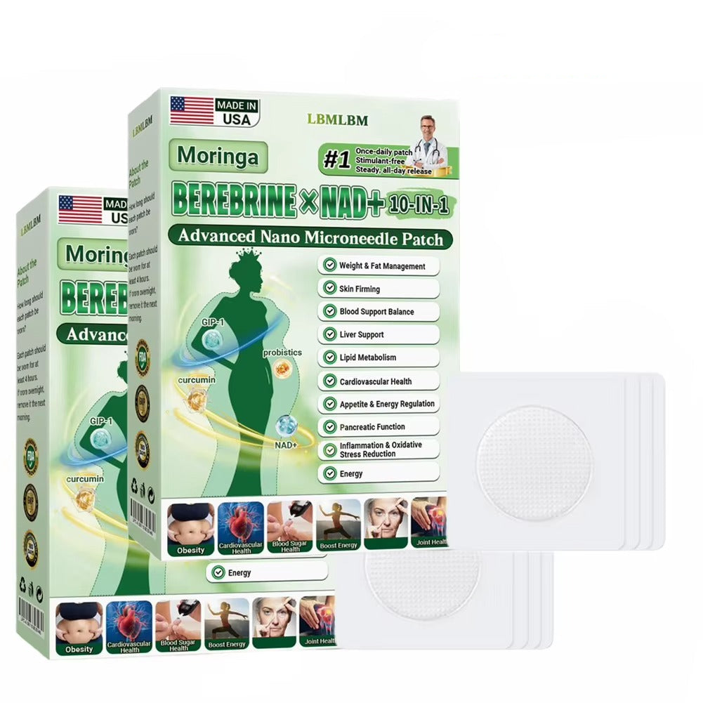 Healrize® Moringa · Berbérine × NAD+ Patch Microneedle Avancé 10-en-1 — Une Fois Par Jour, Résultats Visibles en 7 Jours